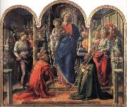 Fra Filippo Lippi Madonna and Child with Angels,St Frediano and St Augustine Spain oil painting artist